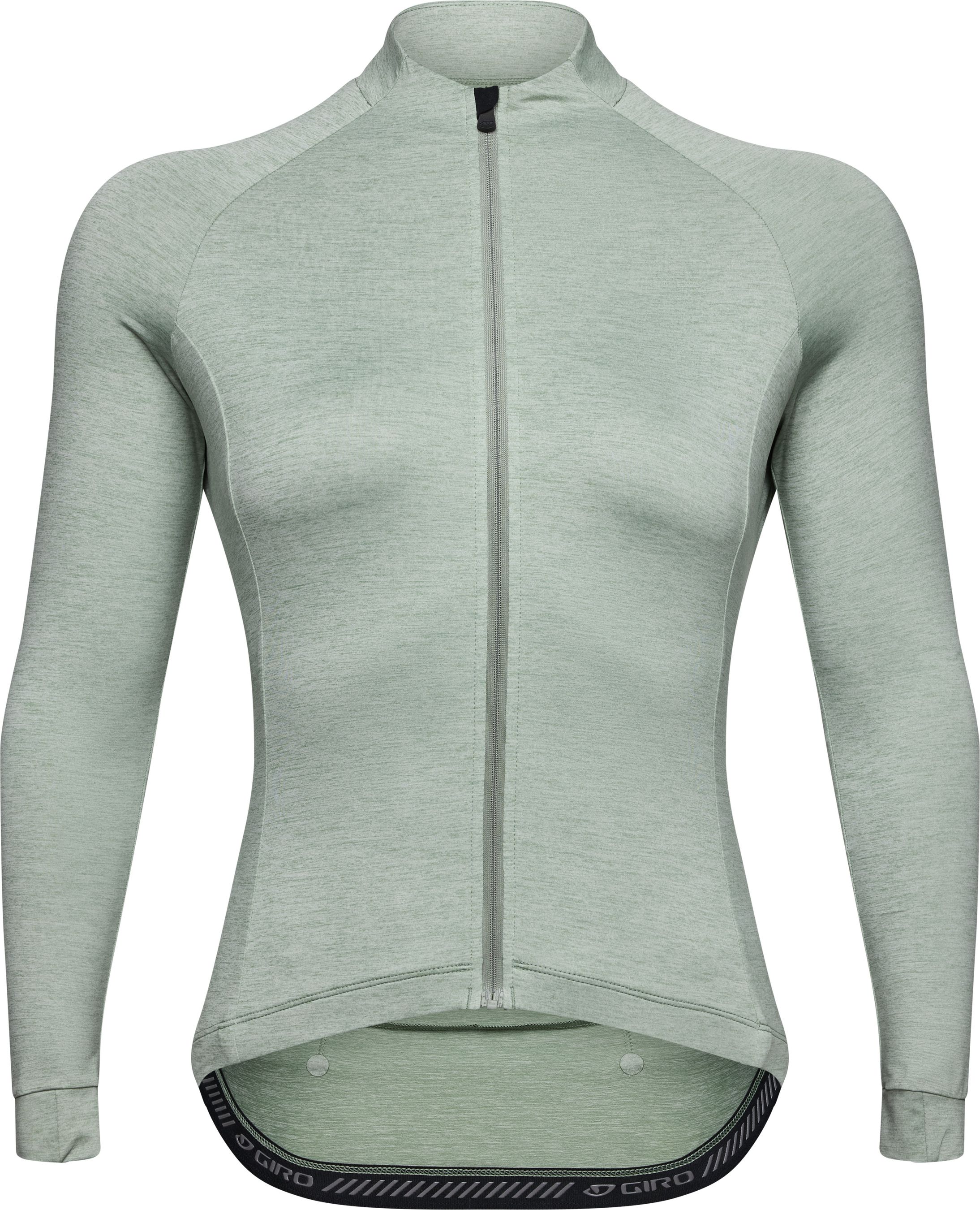 NEW ROAD Damen-Gravel-Langarmtrikot / hedge green heather / L