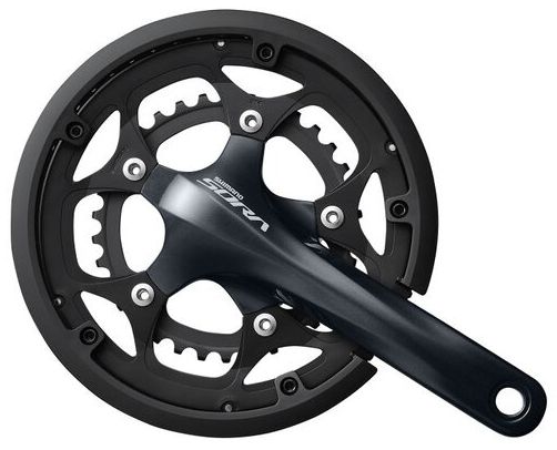 SORA R3000 Kompaktkurbel 9-fach / schwarz / 175mm / 50x34 mit Hosenschutz