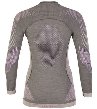 FUSYON Damen-Merinofunktionsshirt / grau / XS