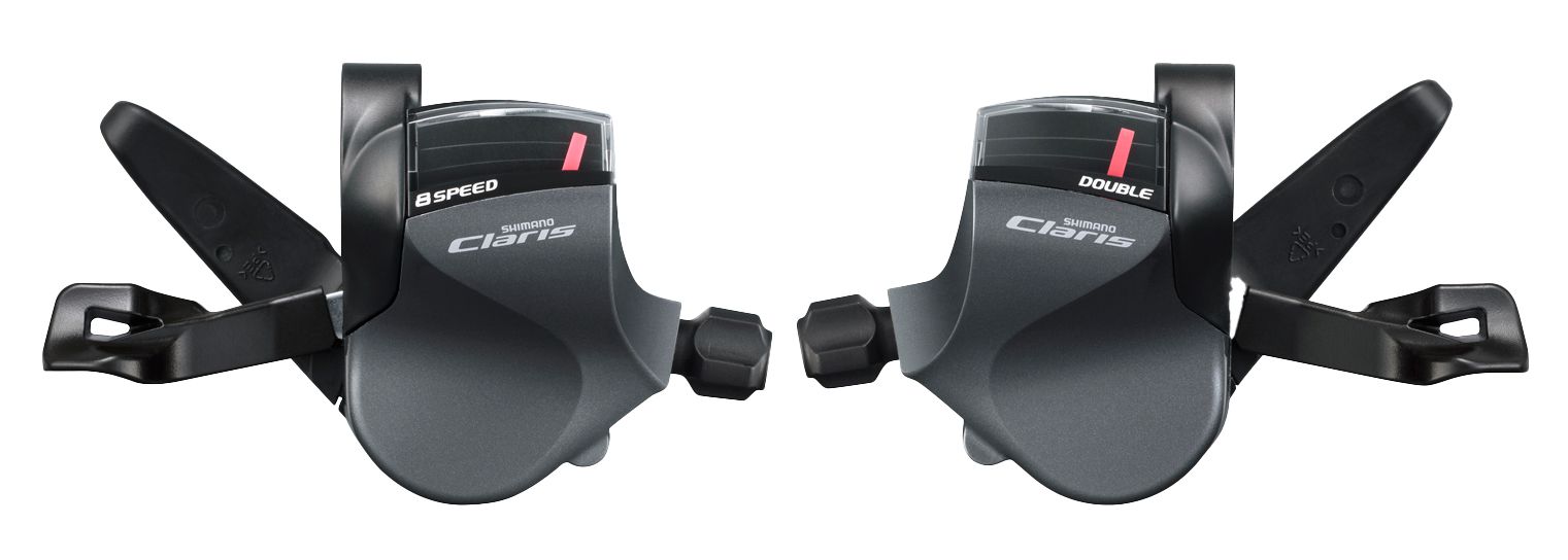 Schalthebel Claris SL-R2000/30 / Grau / links/rechts (Paar), 2x8, mit Kabel + Hülle