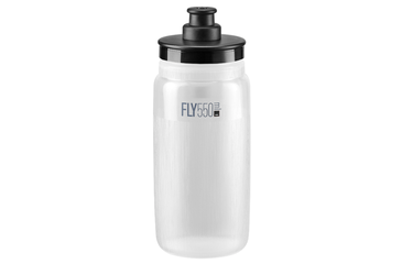 FLY TEX Bidon / clear, Deckel schwarz / 550 ml
