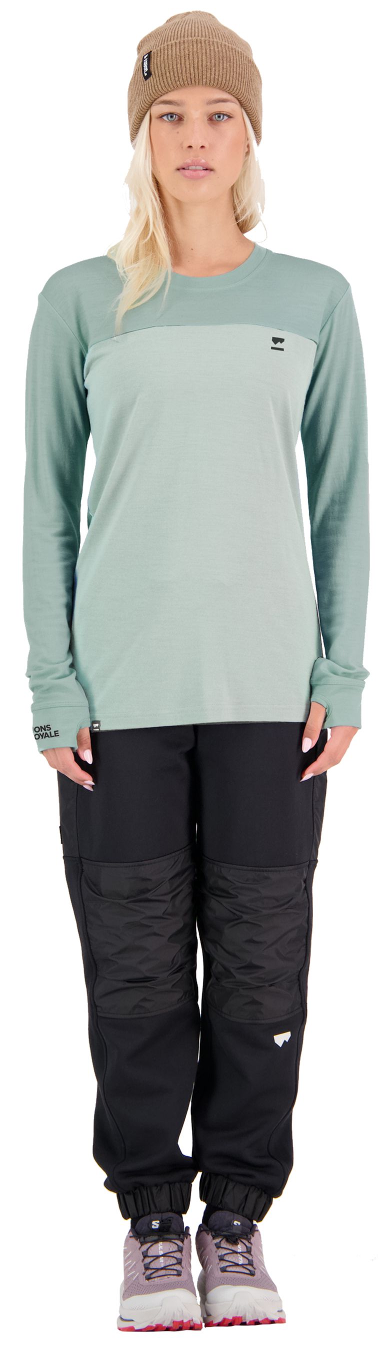 YOTEI BF Damen-Merino-Langarmshirt / glacier/dew / XS