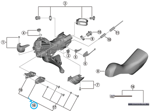 Deckel ST-R9120 / ST-R8020 / ST-RX810 / Schwarz / rechts