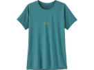 CAP COOL DAILY Damen-Kurzarmshirt / berm logo: wetland blue x-dye / M
