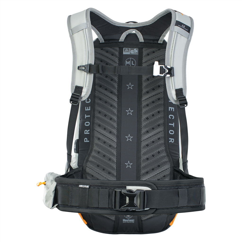 FR ENDURO E-RIDE m. Protektor / stone/bright orange / M/L