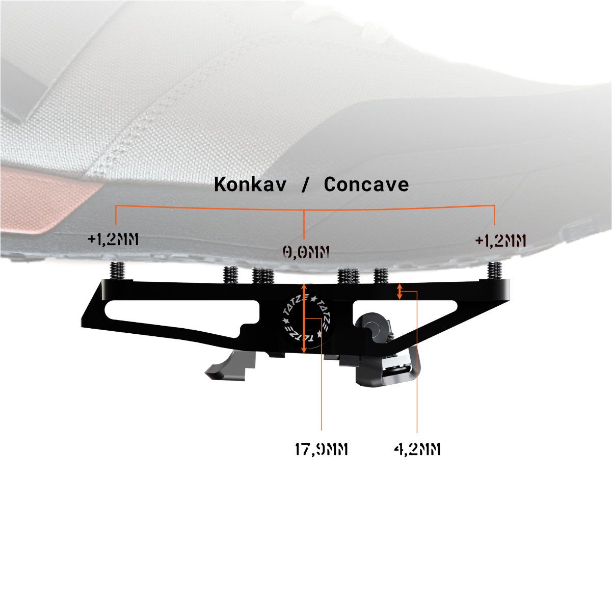 TWO-FACE2 Kombipedale / schwarz / 98 x 105mm