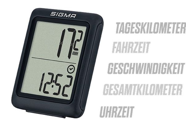 BC 5.0 WR Velocomputer mit Kabel / schwarz