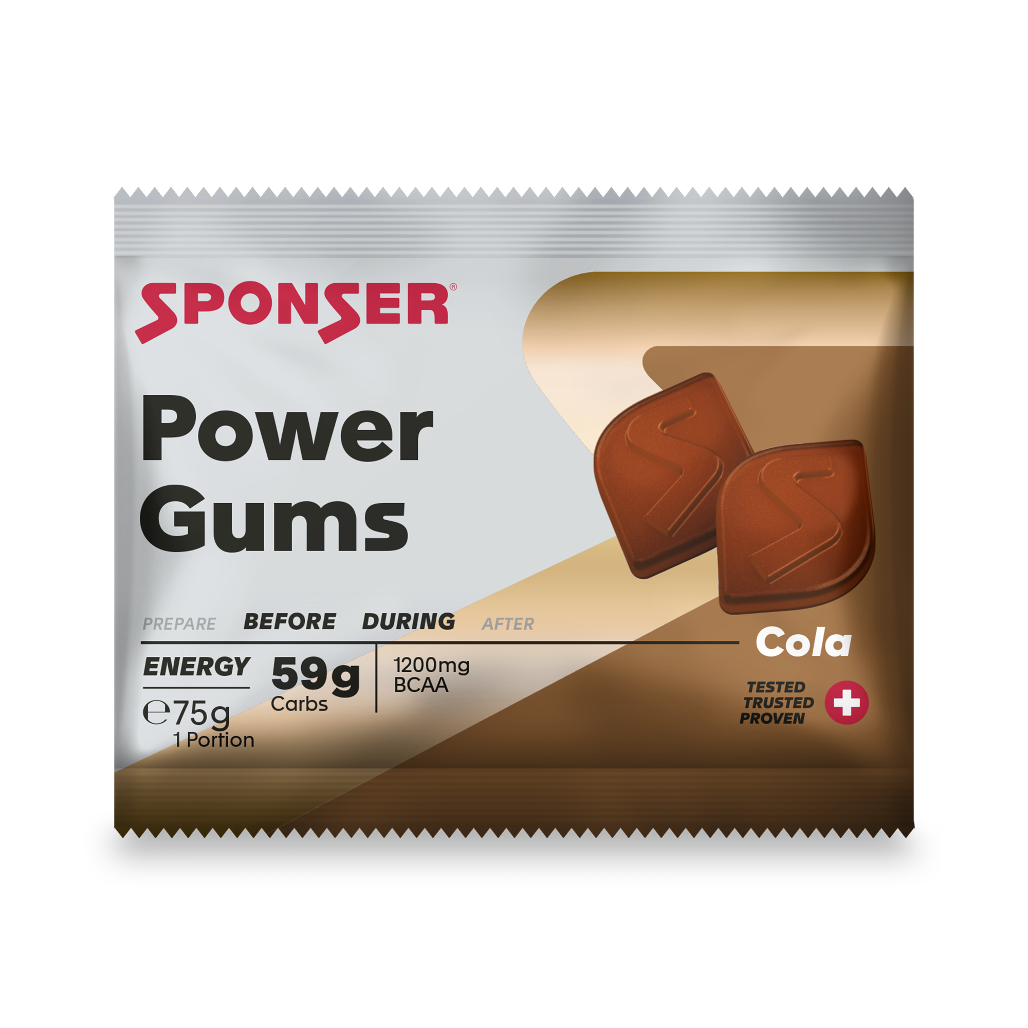 POWER GUMS Fruchtgummi, 10 Stk., 75g / COLA