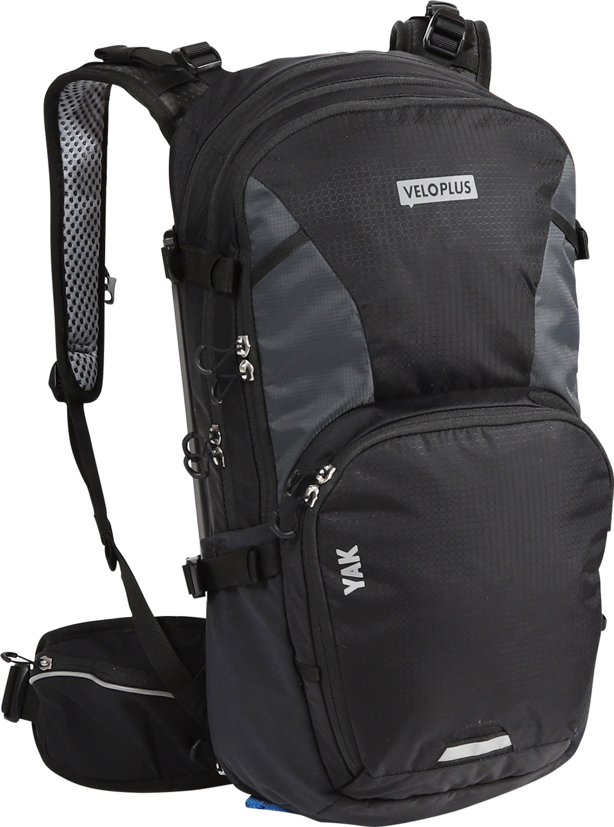 YAK Rucksack 19 + 5 Liter / schwarz grau / 19+5L