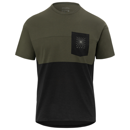 RIDE Herren-Gravel-Kurzarmshirt / trail green/black / L