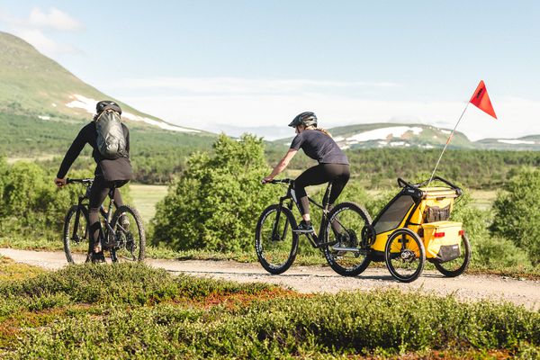 THULE CHARIOT SPORT 2 Kinderanhänger / yellow on black