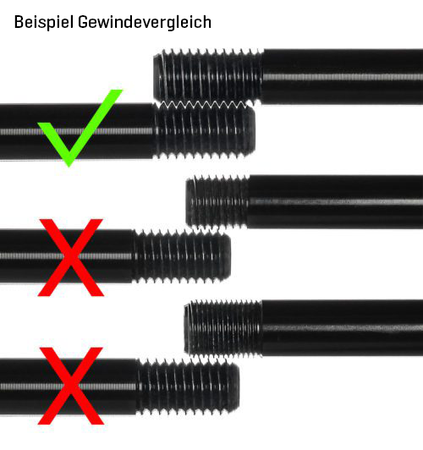 FIT KIT REAR für Steckachsenmontage / schwarz / M12 x 1.0 154-172mm