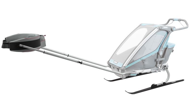 SKISET ZU CHARIOT ANHÄNGER / silber / Generation 1 bis 2023 Modell CAB, CROSS double, CROSS single, LITE double, LITE single, SPO