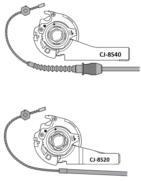 Schalthebel Alfine SL-S503 / silber / CJ-8S40, mit Kabel + Hülle