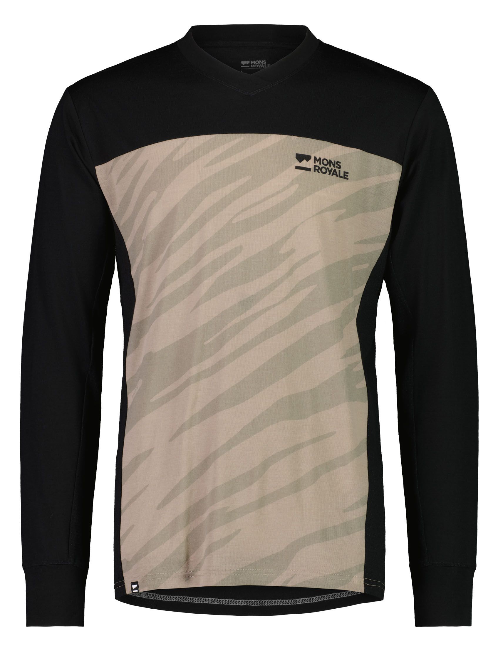 REDWOOD ENDURO Herren-Langarmshirt / black/undercover camo / S