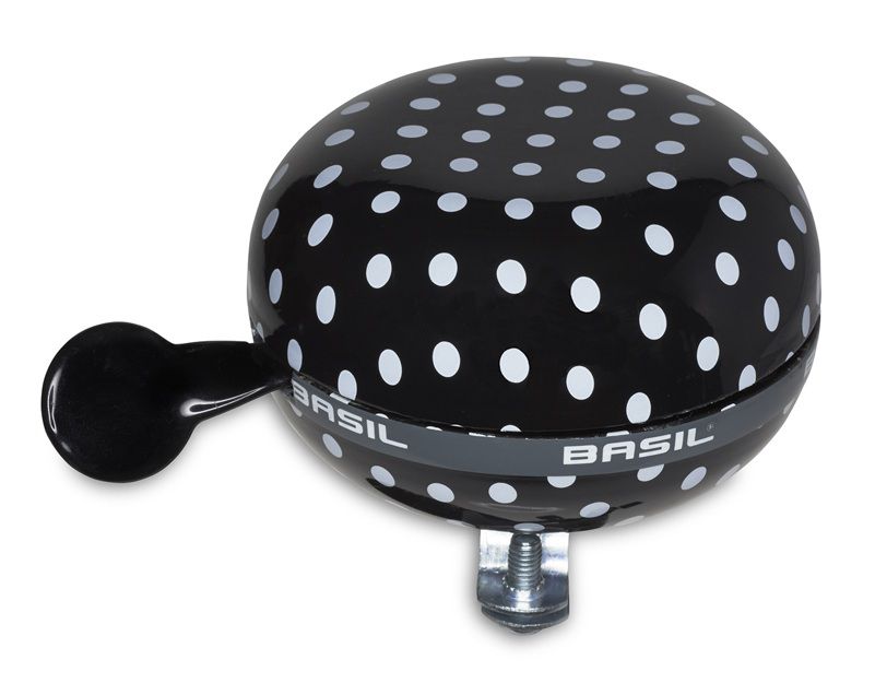 Polkadot Fahrradklingel 80mm / schwarz/weiss gepunktet