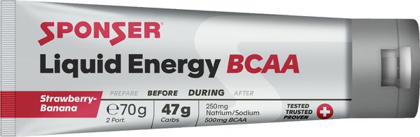 Liquid Energy BCAA, Display (18 x 70 g) Tuben / Strawberry-Banana