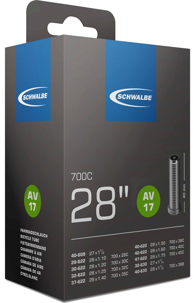SCHWALBE STANDARD Schlauch / 27.5-28", AV19, 40mm, 40/62-584/635