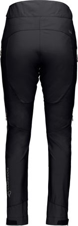 FJØRÅ  FLEX 1 Damen-Bikehose lang / caviar/castor grey / L