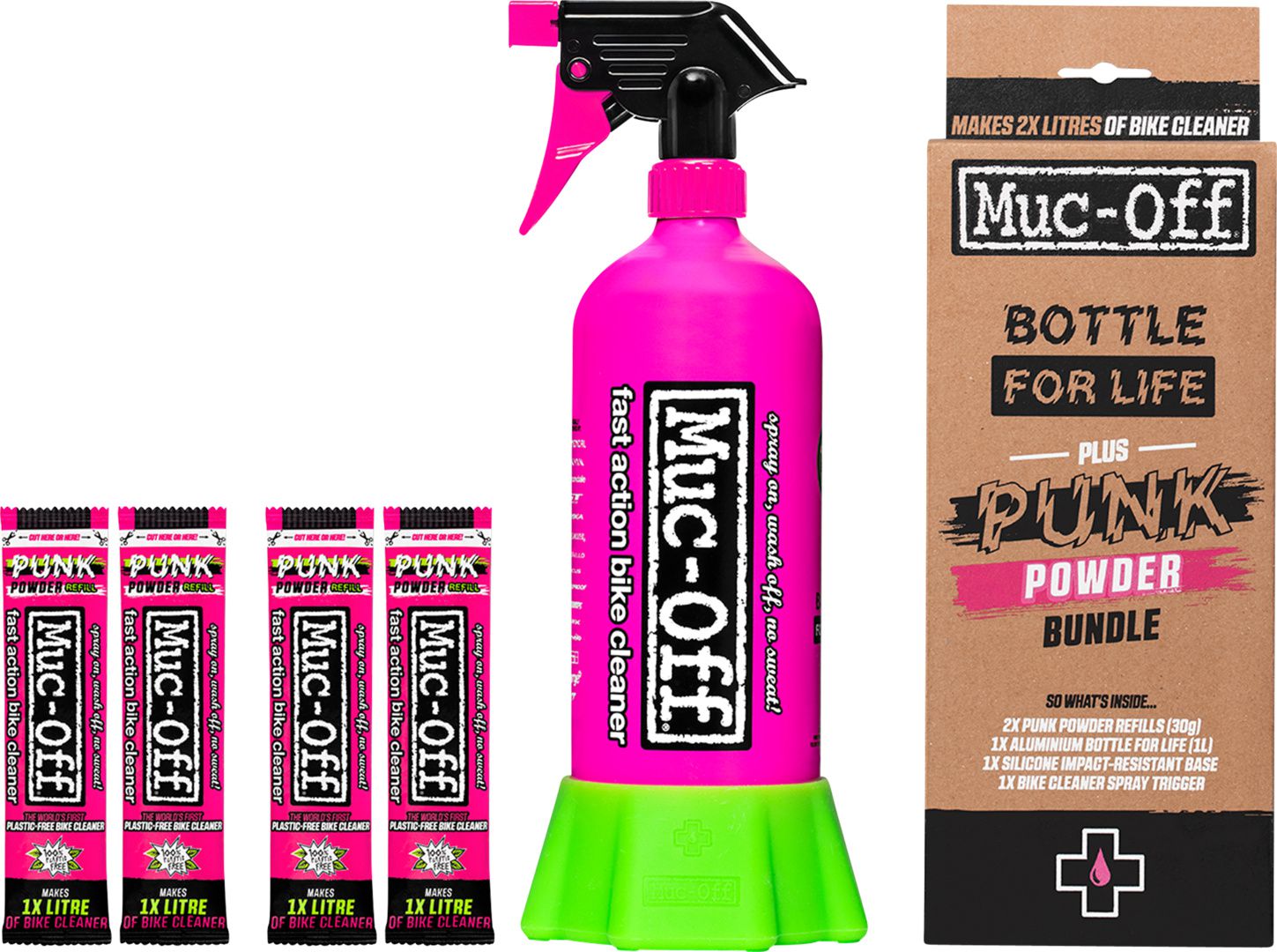 Punk Powder Fahrradreiniger (4pack)+Bottle