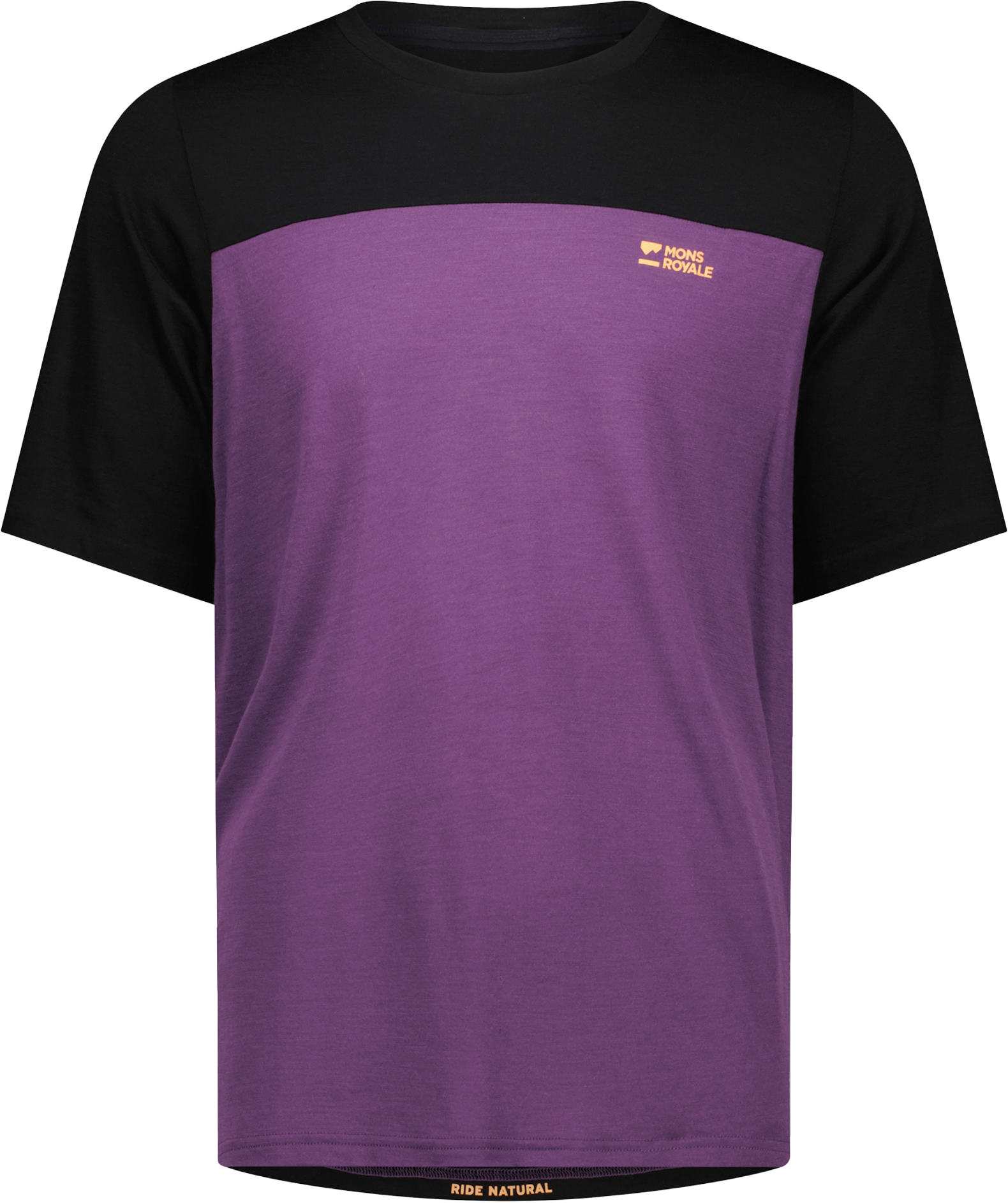 DIVERSION Herren-Merino-Kurzarmshirt / boysenberry/black / L