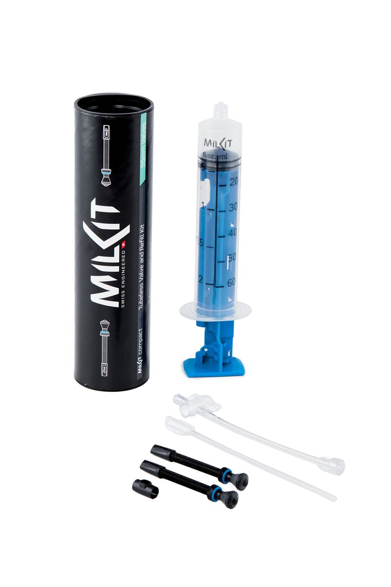 COMPACT MILKIT Tubeless-Servicekit / Schwarz / Ventil Set 55mm