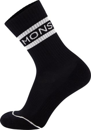 SIGNATURE MERINO CREW Bikesocken / black _ white / S=35-38