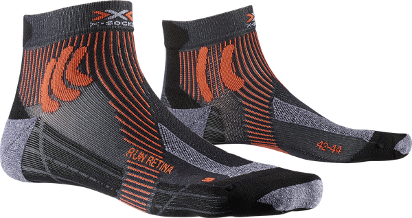 Men Run Retina / stone grey melange/x-orange / 42-44