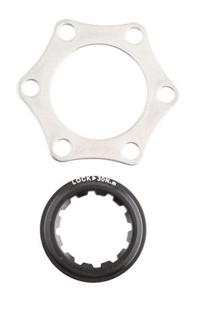 6-LOCH-ADAPTER mit Schraubklemmung für Centerlock Naben / schwarz
