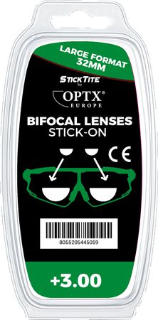 BIFOCAL LENSES aufklebbare Leselinsen / 32mm / +3