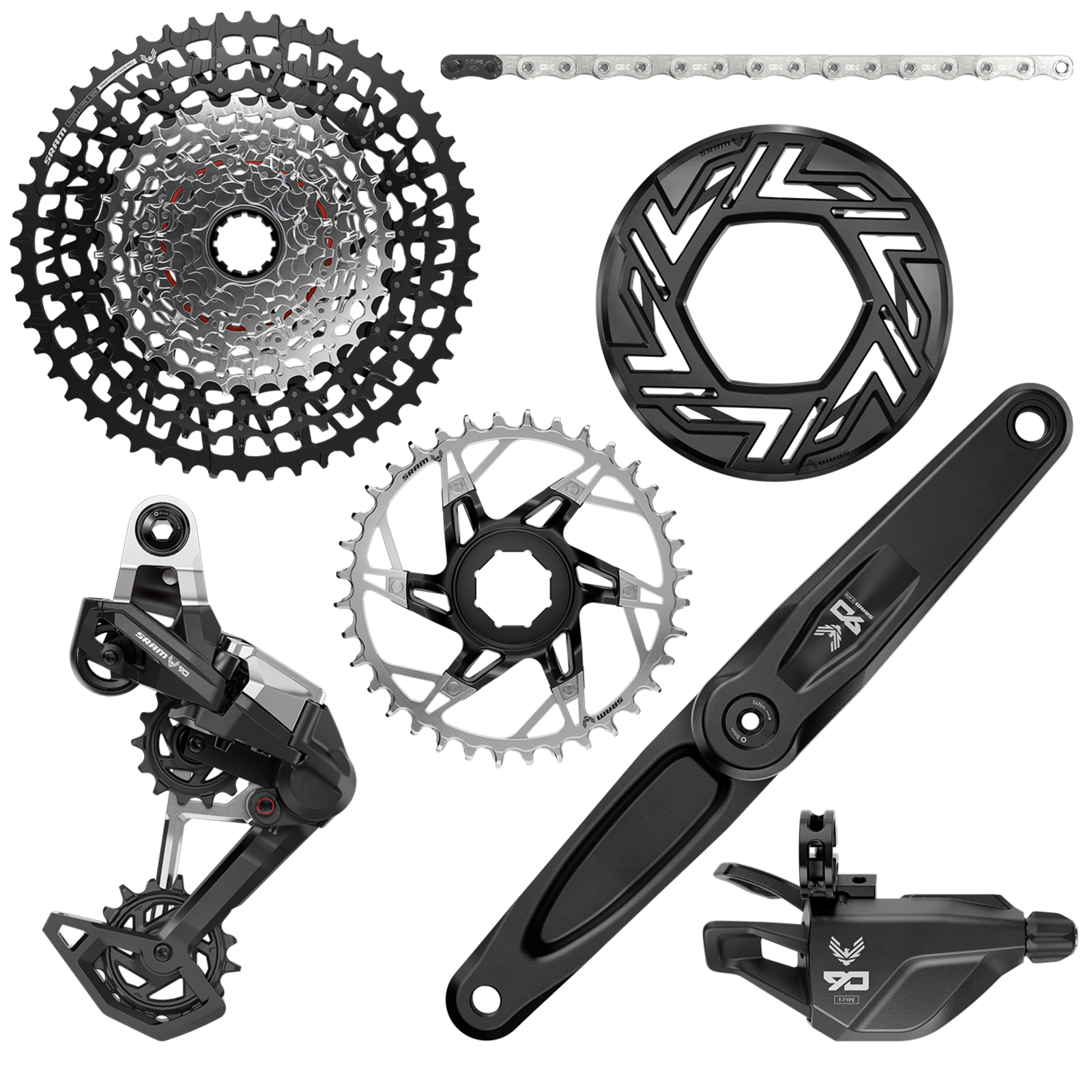 Groupset Eagle 90 Transmission Brose/SRAM / black / 165mm