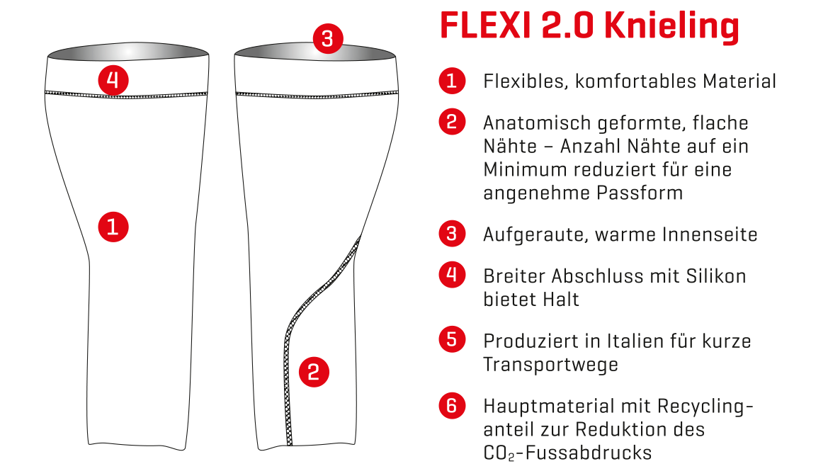 FLEXI 2.0 Knielinge / schwarz / XL/XXL