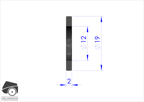LEGGERO BECCO Distanzscheibe zu Steckachsenadapter / 2mm