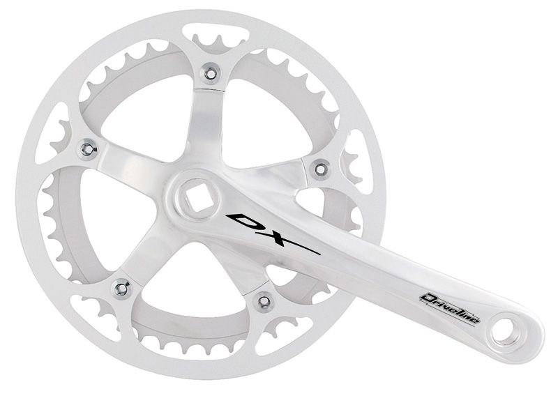 KURBEL mit Alu-Kettenblattschutz, 170mm, 48 Zähne / silber / 170mm/48 Zähne