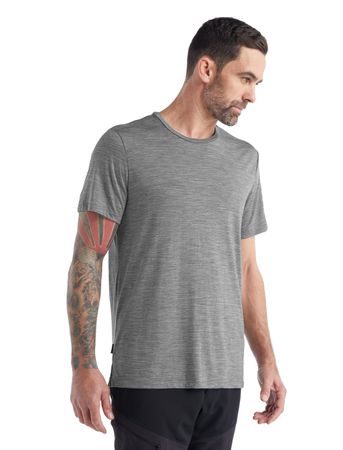 SPHERE II Herren-Merino-Kurzarmshirt / metro hthr / L