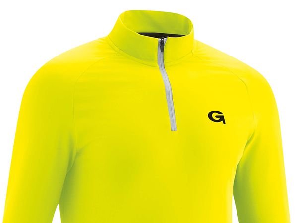 GROSSO Herren-Langarmtrikot / safety yellow / S