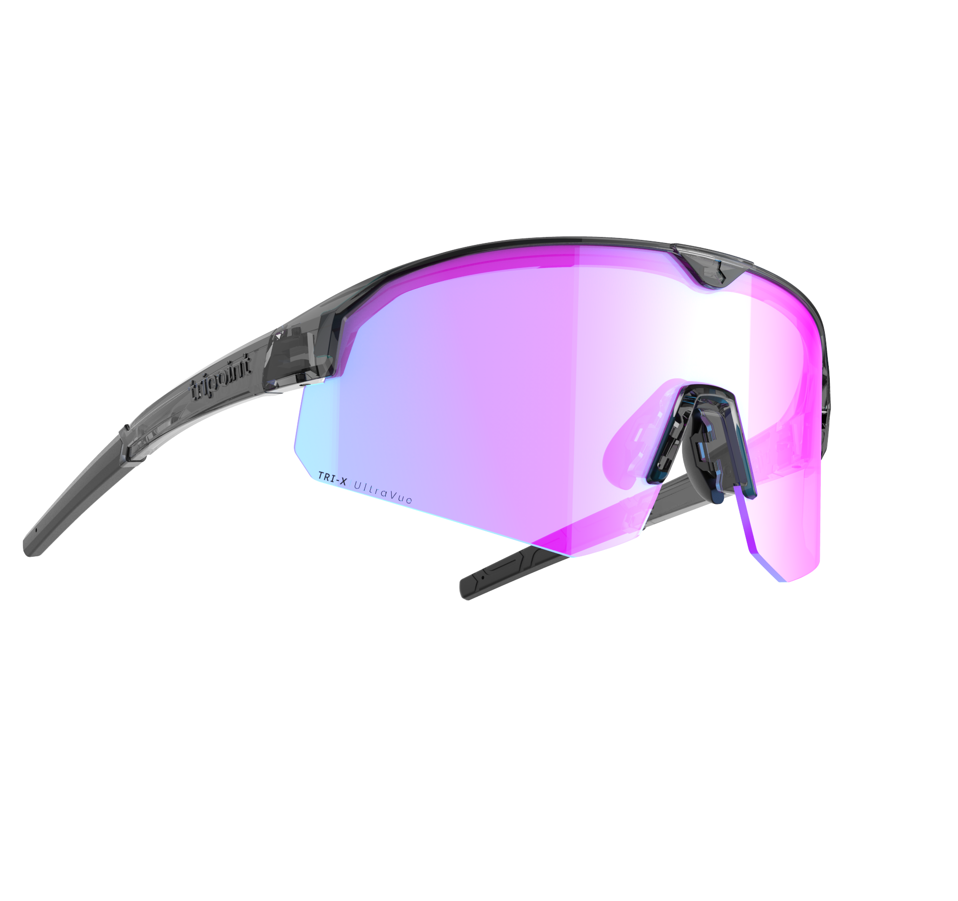LAKE VICTORIA SMALL Sportbrille / shiny transp black/purple blue
