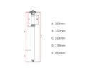RAGE CIRCUIT 31.6 Variostütze / schwarz / 120mm