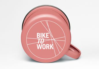 Emaille-Tasse / coral