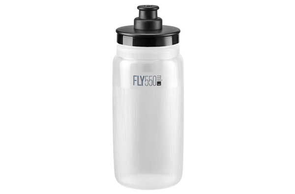 FLY TEX Bidon / clear, Deckel schwarz / 550 ml