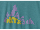 CAP COOL DAILY Damen-Kurzarmshirt / berm logo: wetland blue x-dye / M