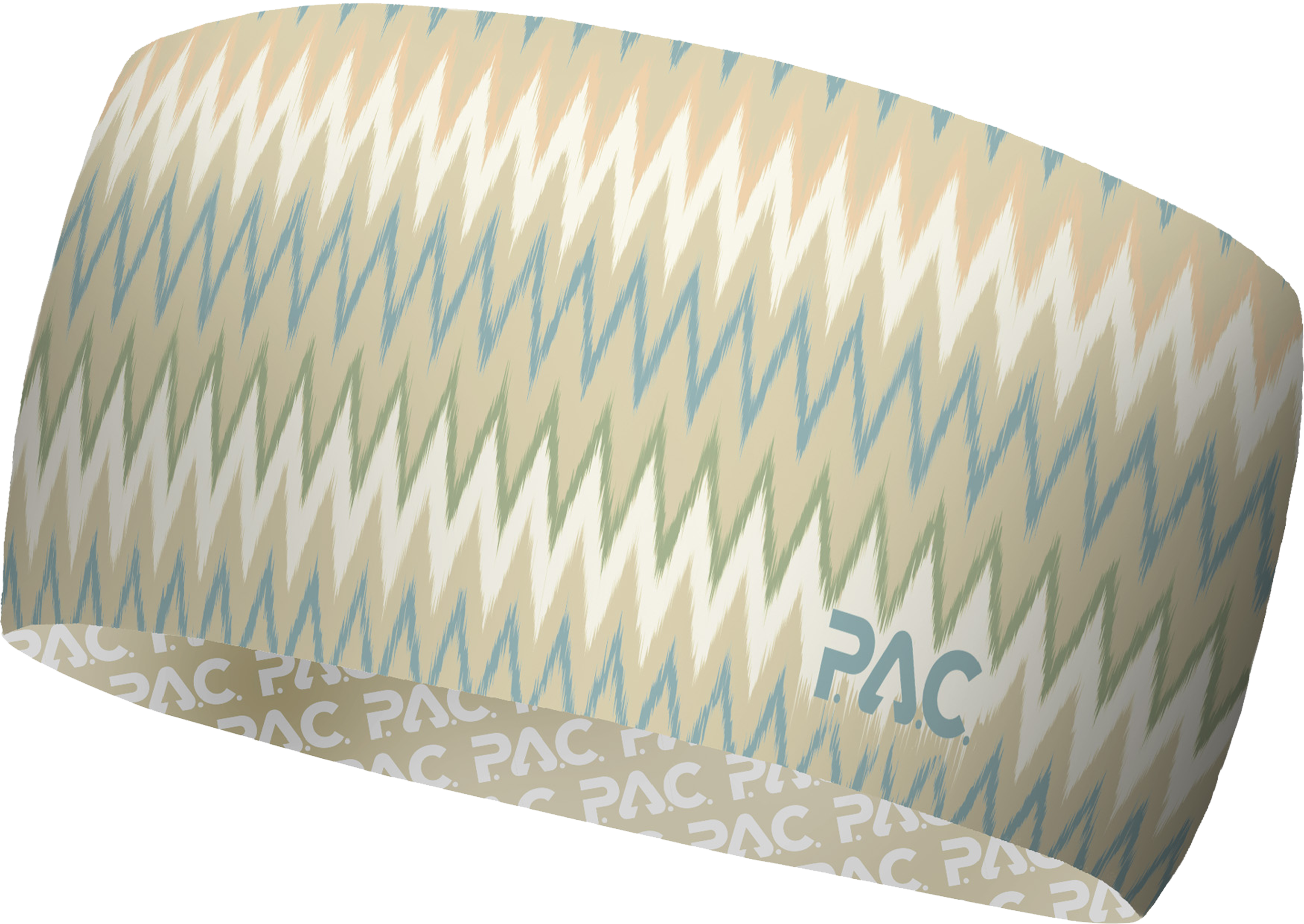 RECYCLED SEAMLESS HEADBAND Stirnband / beige zig zag
