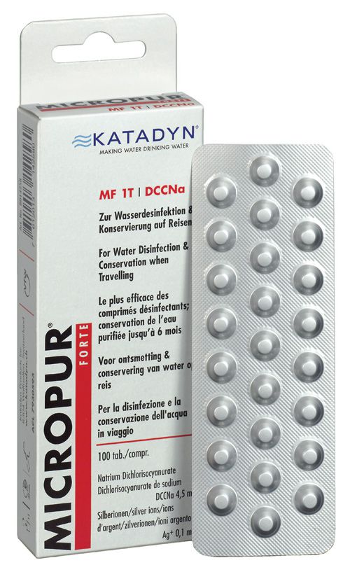 MICROPUR FORTE Entkeimungstabletten / Weiss / 100 stk a 1 Liter