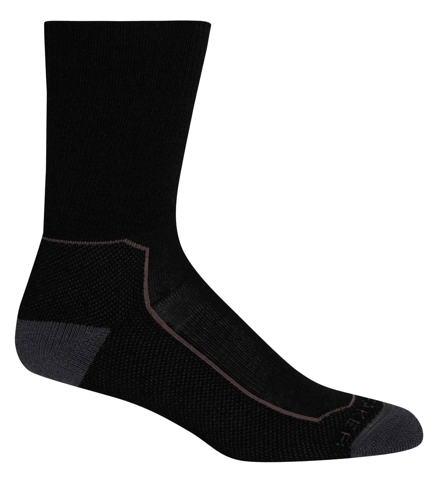 HIKE+ MEDIUM Damen-Merino-Socken , Black/Monsoon/Mink - Hauptansicht
