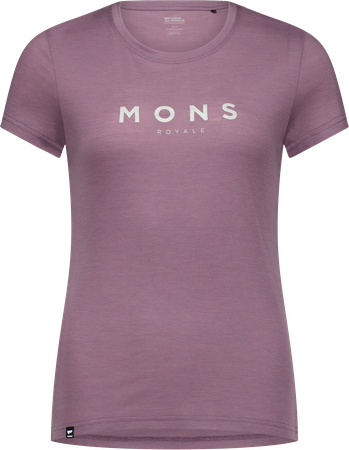 ICON Damen-Merino-Kurzarmshirt / mauve / M