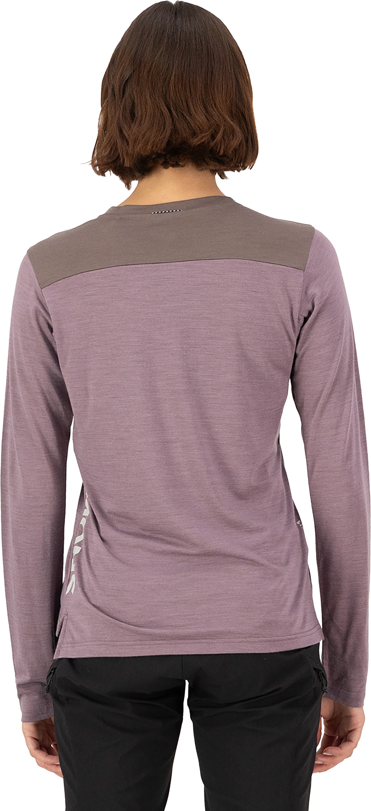 DIVERSION Damen-Merino-Langarmshirt / mauve/iron / L