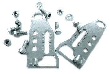 Strebenendplatten zu Quick-Rack verstellbar per Paar inox / inox