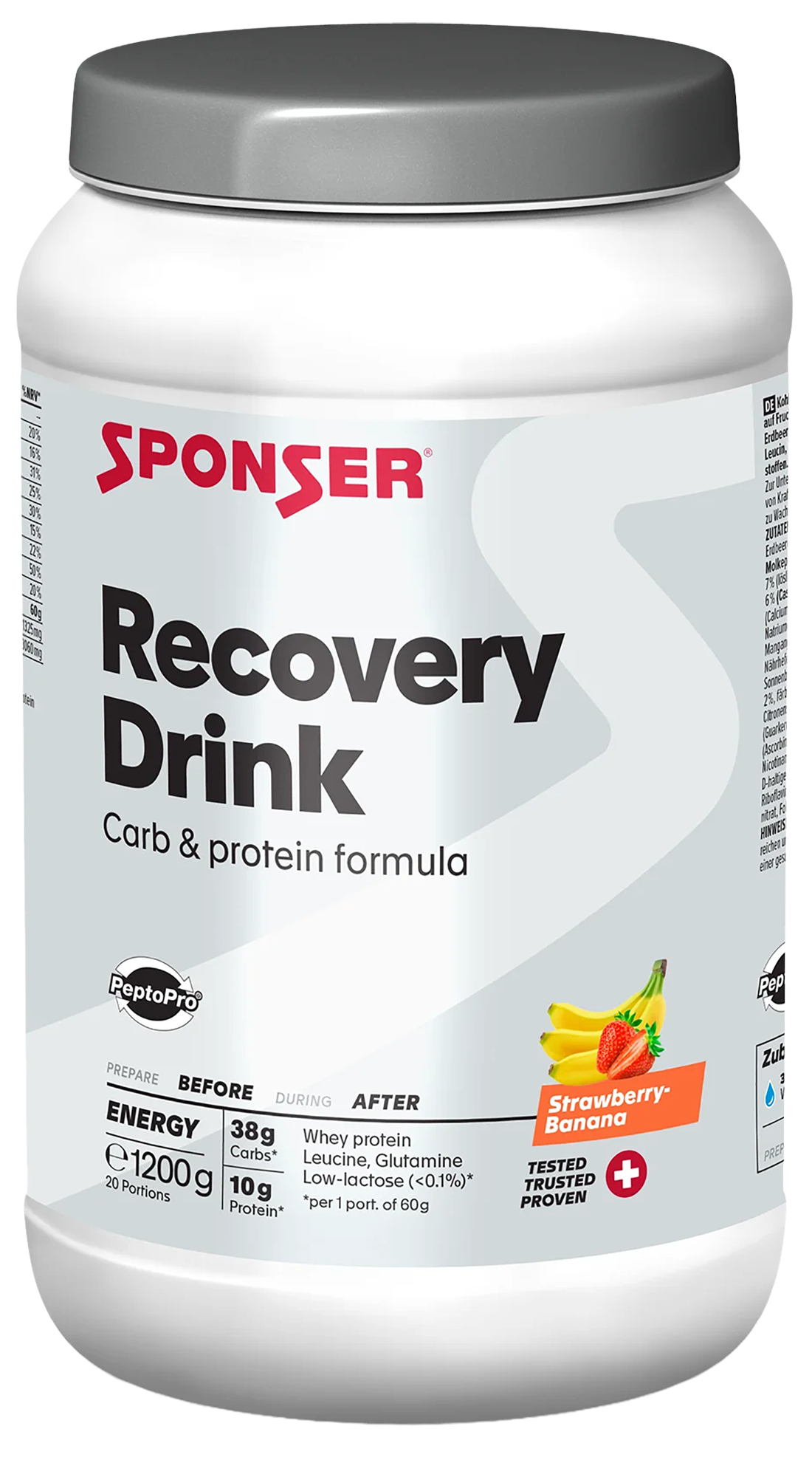 RECOVERY DRINK Regenerationsgetränk, Dose 1200g / ERDBEER-BANANE