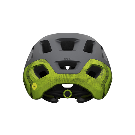 RADIX MIPS Velohelm / matte metallic black/ano lime / L 59-63