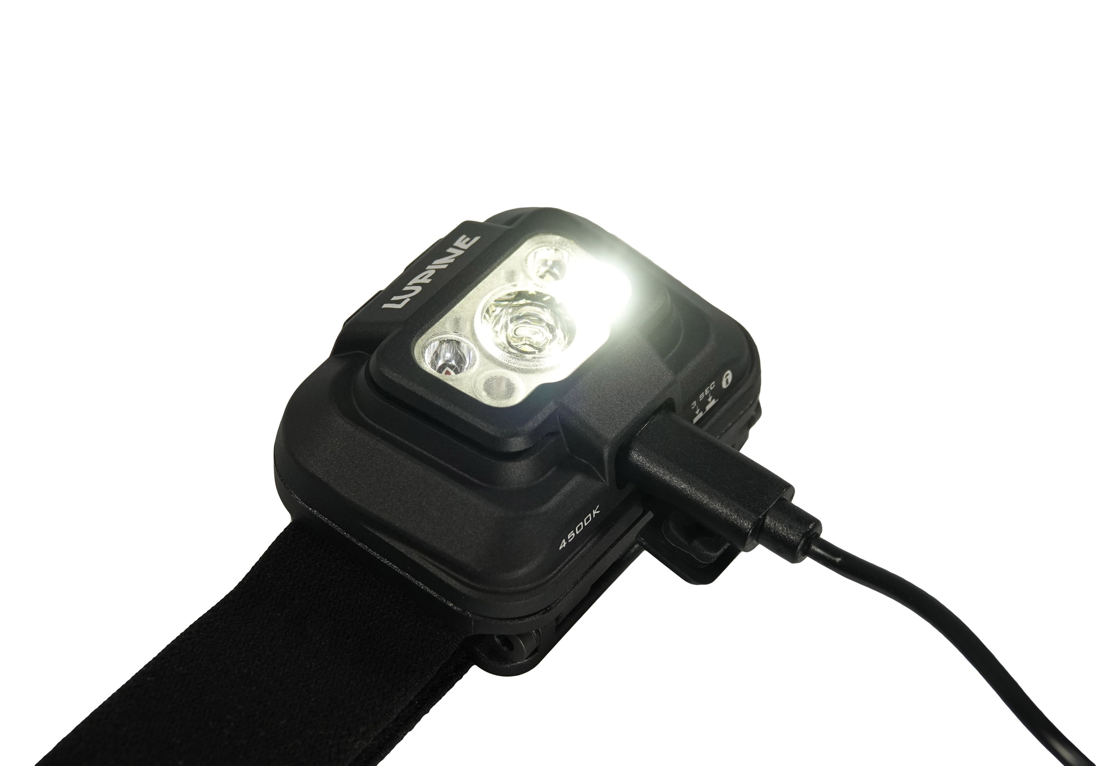 PENTA Stirnlampe 600 Lumen mit Rotlicht und USB-C / schwarz